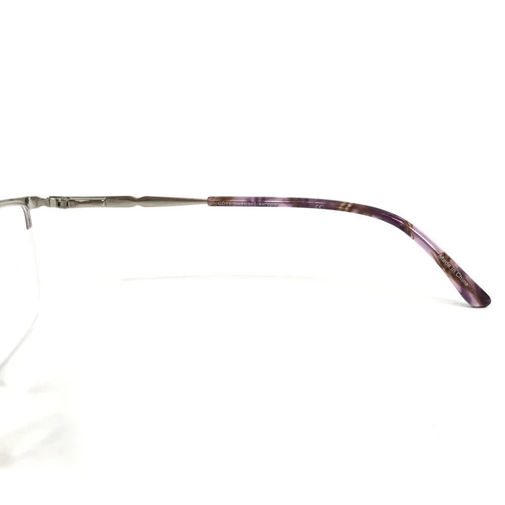 Cote D'azur Eyeglasses Frames CDA-380 C2 Purple Cat Eye Half Rim 53-17-138